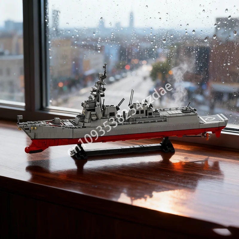 

3513 шт. MOC Arleigh Burke Destroyer, модель класса, строительные блоки, архитектура, сборка, креативный рождественский подарок, идея, игрушка, образование
