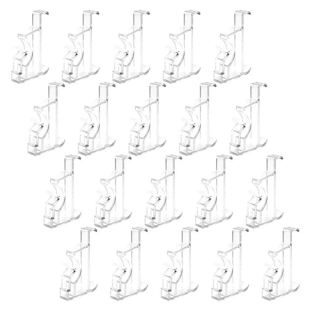 20 قطعة من مشابك الستارة البلاستيكية الشفافة، مشابك نافذة مخفية أعمى لاستبدال الستائر للاستخدام المنزلي والمكتب