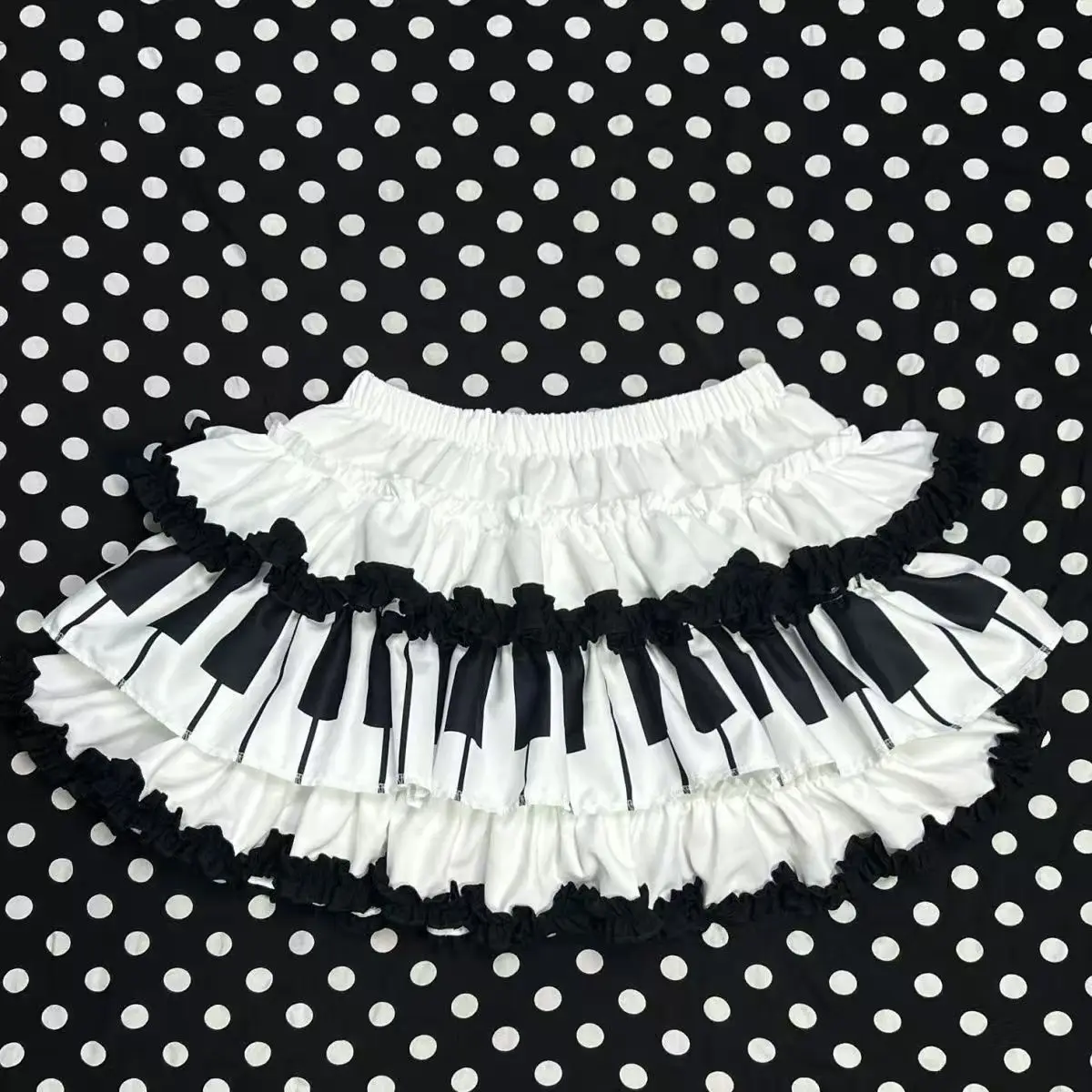 Summer Black White Fluffy Cake Skirt Women Short Dress 2026 Y2k Punk Style Harajuku Mini Skirt Empire Korean Chic Piano Skirt