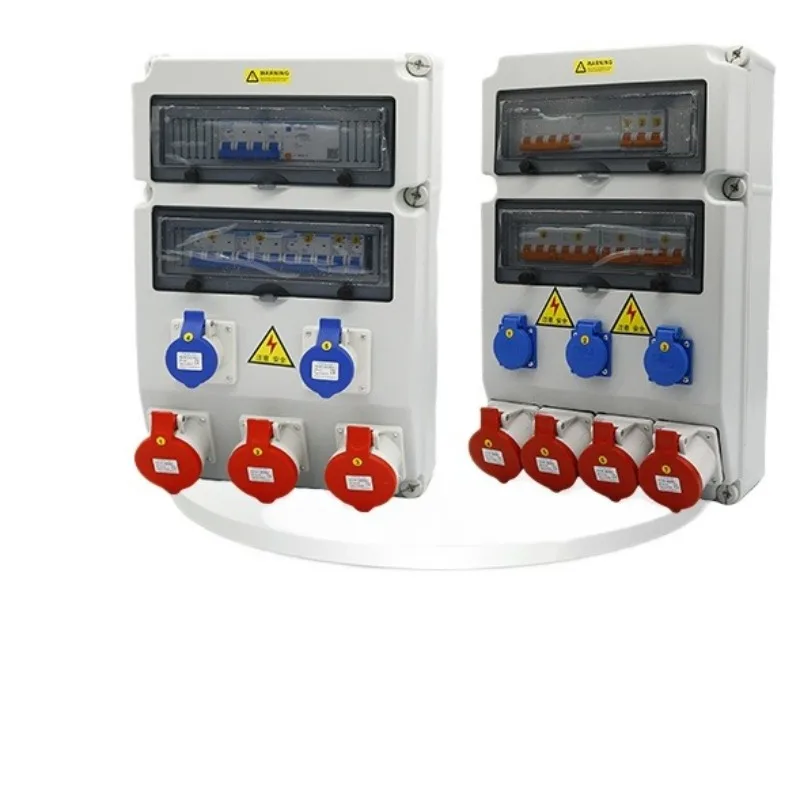 Waterproof Portable Industrial Socket Switch Box, Plastic Power Cabinet for Outdoor Factory Construction Engineering