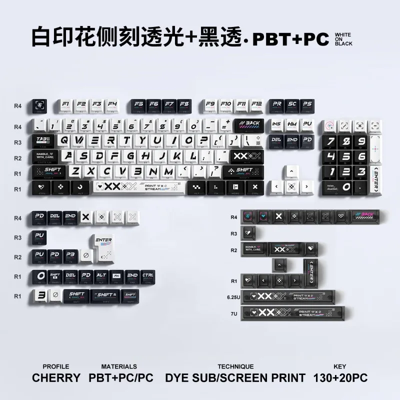 Titan Nation Metal Print Keycaps 151 Cherry Profile PC Dye-Sub for EV63 From ACE68Original Factory High Heat Sublimation Keycaps