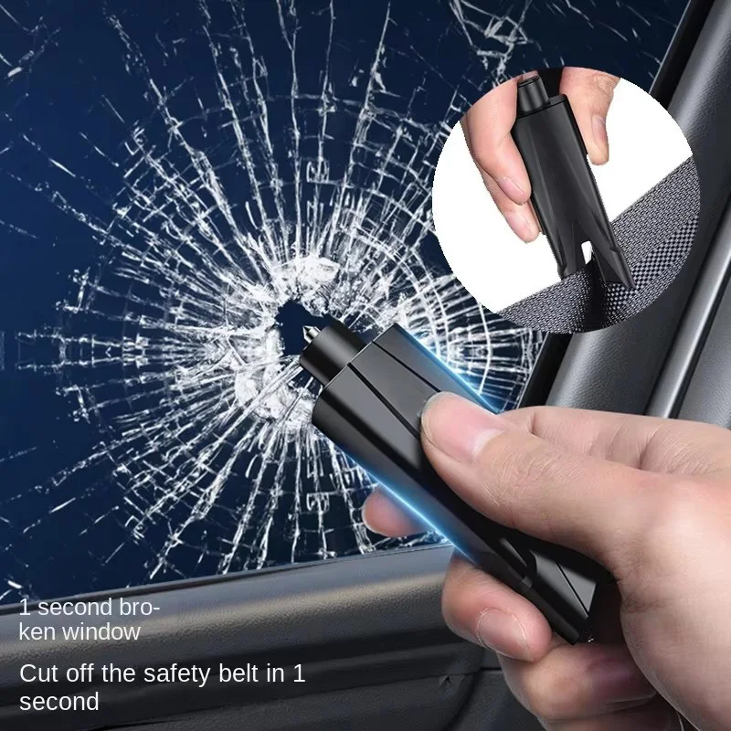 Car Safety Hammer, Auto Emergency Glass Window Breaker with Seat Belt Cutter, Life-Saving Escape Tool for Car