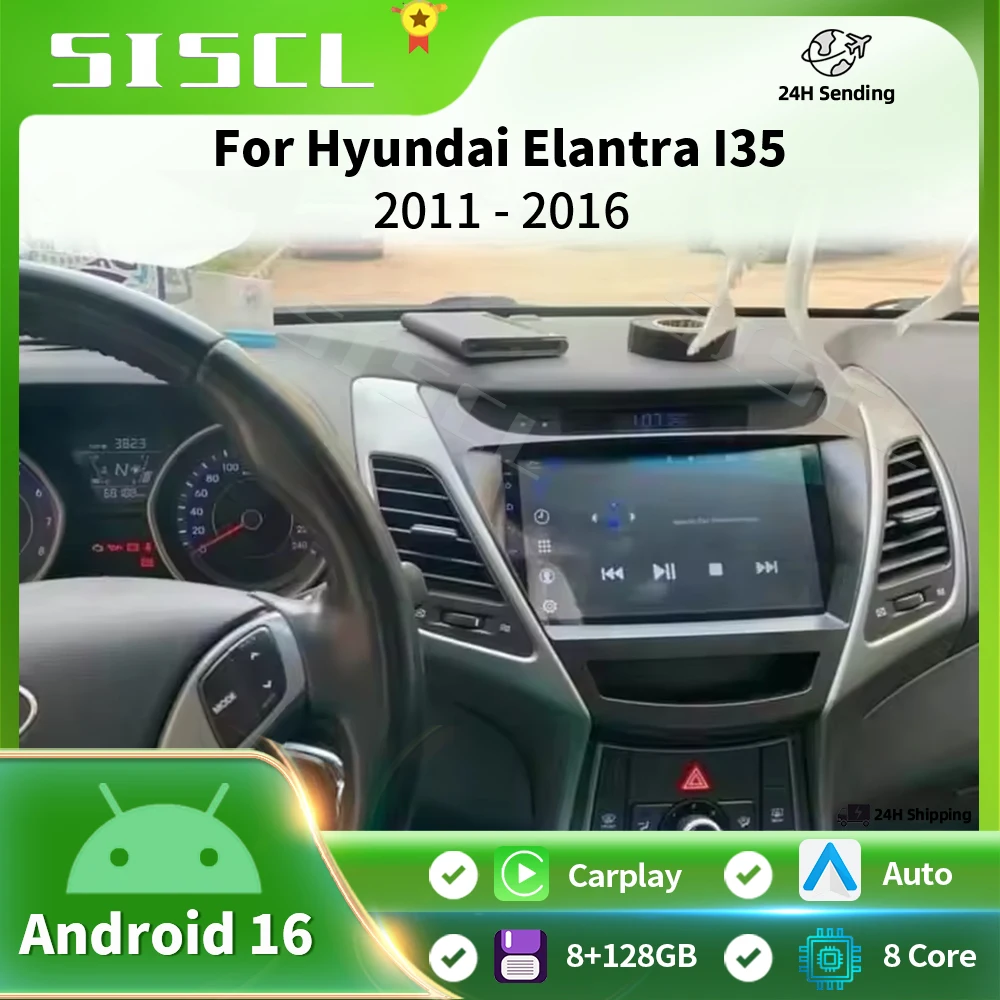 

Android 16 For Hyundai Elantra Avante md I35 2011 - 2016 Carplay all-in-one Car Radio Multimedia 8 CORE IPS QLED Navigation GPS