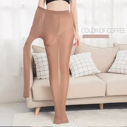 200KG Women Tights Plus Size 100D Autumn Winter Warm Lined Pantyhose High Waist Female Stretchy Slim Skinny Velvet Tights
