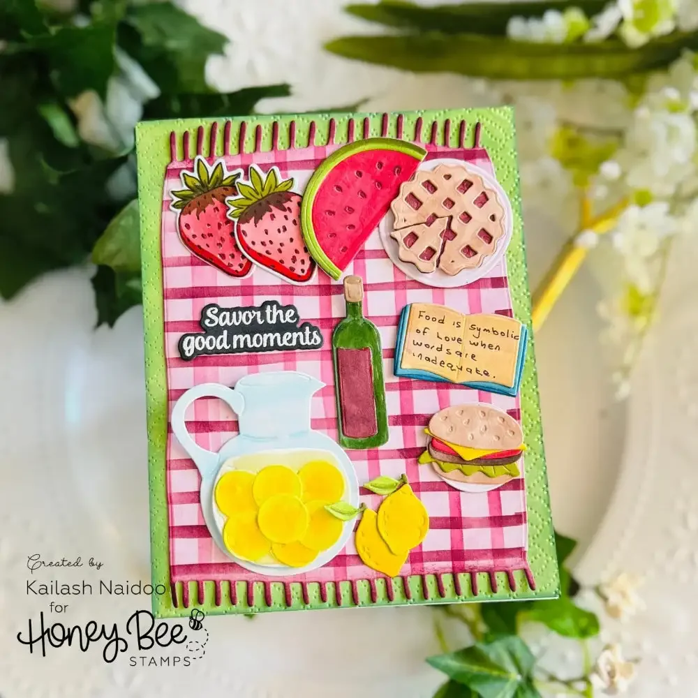 2026 Summer Citrus Picnic Blanket Table Hamburger Metal Cutting Dies Clear Stamps Stencil For DIY Decorating Scrapbook Paper - view 2