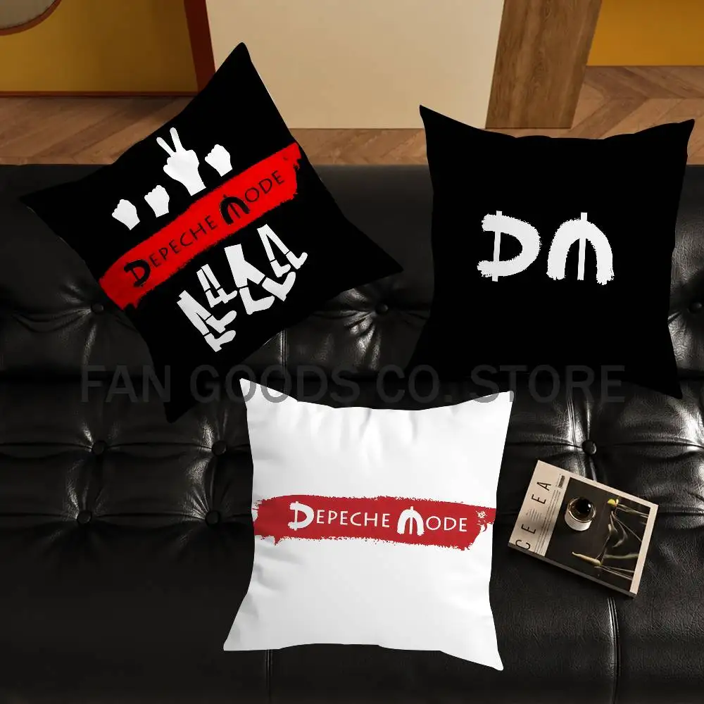 D-Depeche-Mode Band Printed Pillow Cover Cushion Case Simple Sofa Pillow Case No Pillow Core