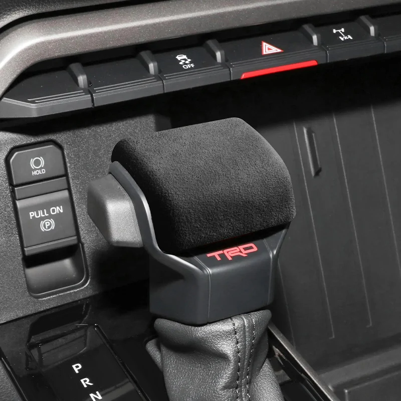 

For Toyota Tundra Toyota Sequoia Car Gear Shift Knob Boot Cover Trim Stickers Made of Alcantara lnterior Tuning Accessories