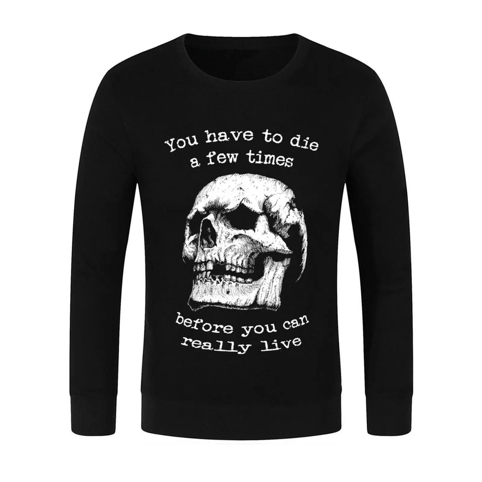 Bukowski quote skull Pullover winter clothes fashion men clothes for men men clothes sweatshirt male