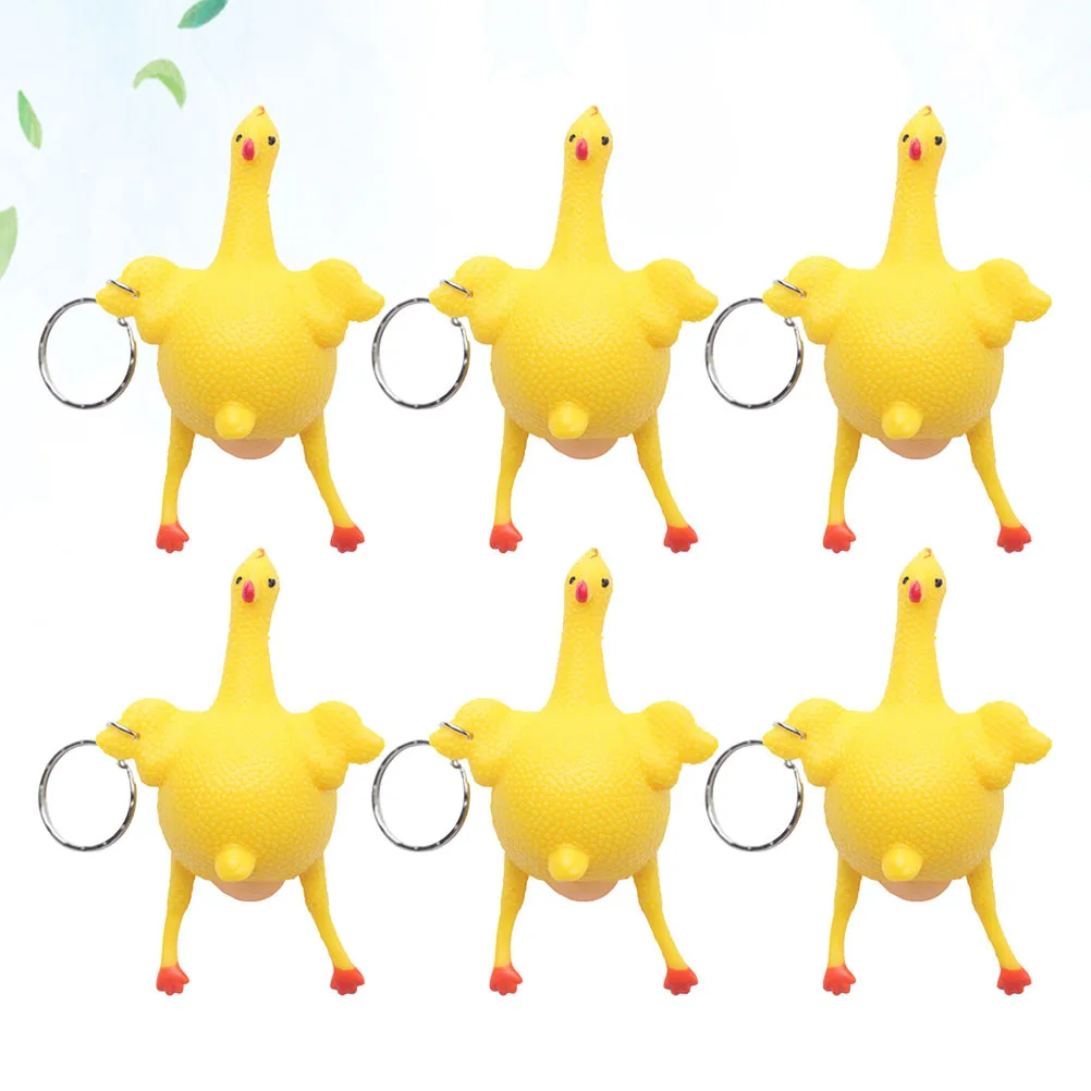 

6Pcs Funny Key Holder Creative Keychains Exquisite Eye-Catching Pendant for Keys Bags Perfect Present Friends Kids