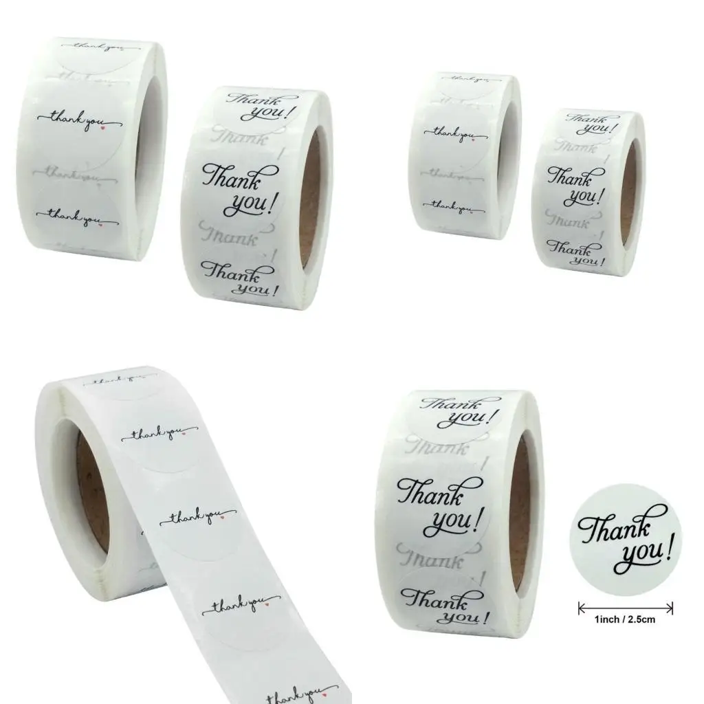 

500pcs Thank You Stickers Seal Label Scrapbooking Baking Gift Bags Wedding Decoration Stationery Sticker high quality