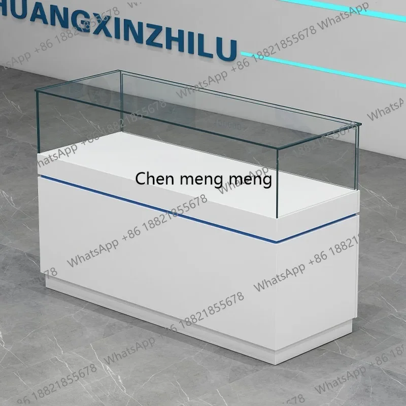 G153 Modern Log Color Mall Glass Display Cabinet French Creative Jewelry Model Figure Showcase Commercial Furniture