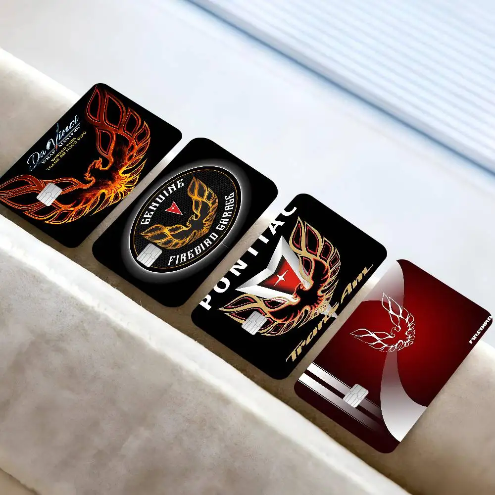 Pontiac Firebird Trans-Am Anime Matte Front Skin Film Sticker Cover For Small Chip Credit Card Debit Card