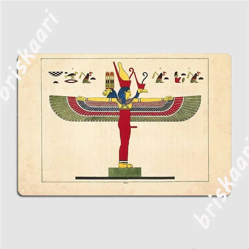 Egypt Egyptian The Protectress Neith Associated With War And Hunting Metal Plaque Poster Custom Wall Decor Tin Sign Posters