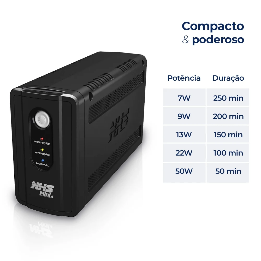 Nobreak NHS Mini 4 90.A1.006101 مدخلات بيفولت مخرج 220 فولت (600 فولت/ب.7 أمبير) #1