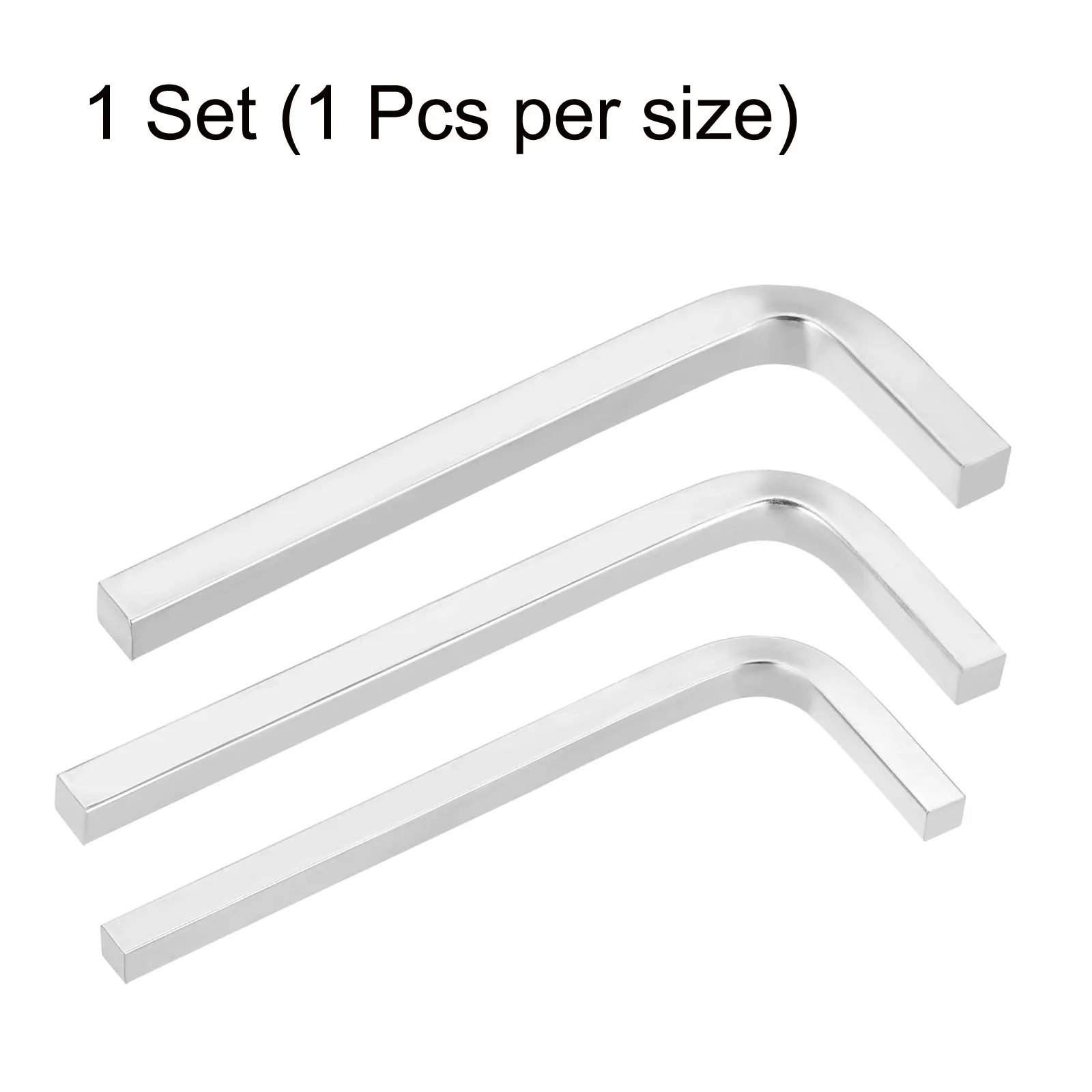 1 Set L-Shaped Square Head Wrench 3/4/5/6/7/8mm Carbon Steel L-Key 4 Points Metric Bolt Wrenches Repairing Tool for Repair