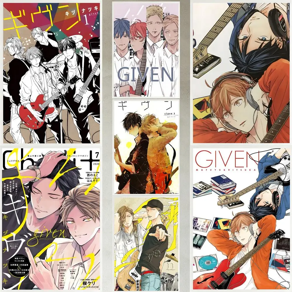 anime Given Poster Poster HD Waterproof Self-adhesive Art Print Wall Decor for Bedroom Living Room Gift