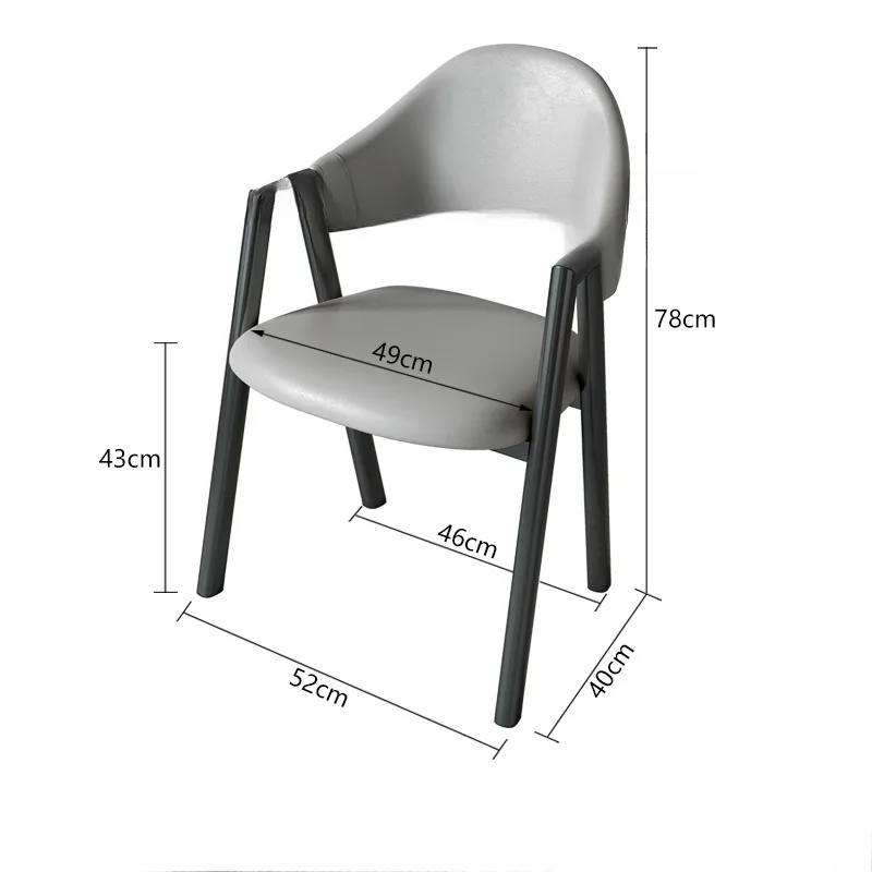 Simple Modern Home Dining Chair Milk Tea Shop Cafe Reception Bar Chair Bedroom Student Desk Makeup Stool