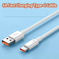 0.25M/1M/1.5M/2M 6A Fast Charging USB Type C Data Cable Mobile Phone  Cord For Samsung  Xiaomi  Huawei Super Quick Charging Wire