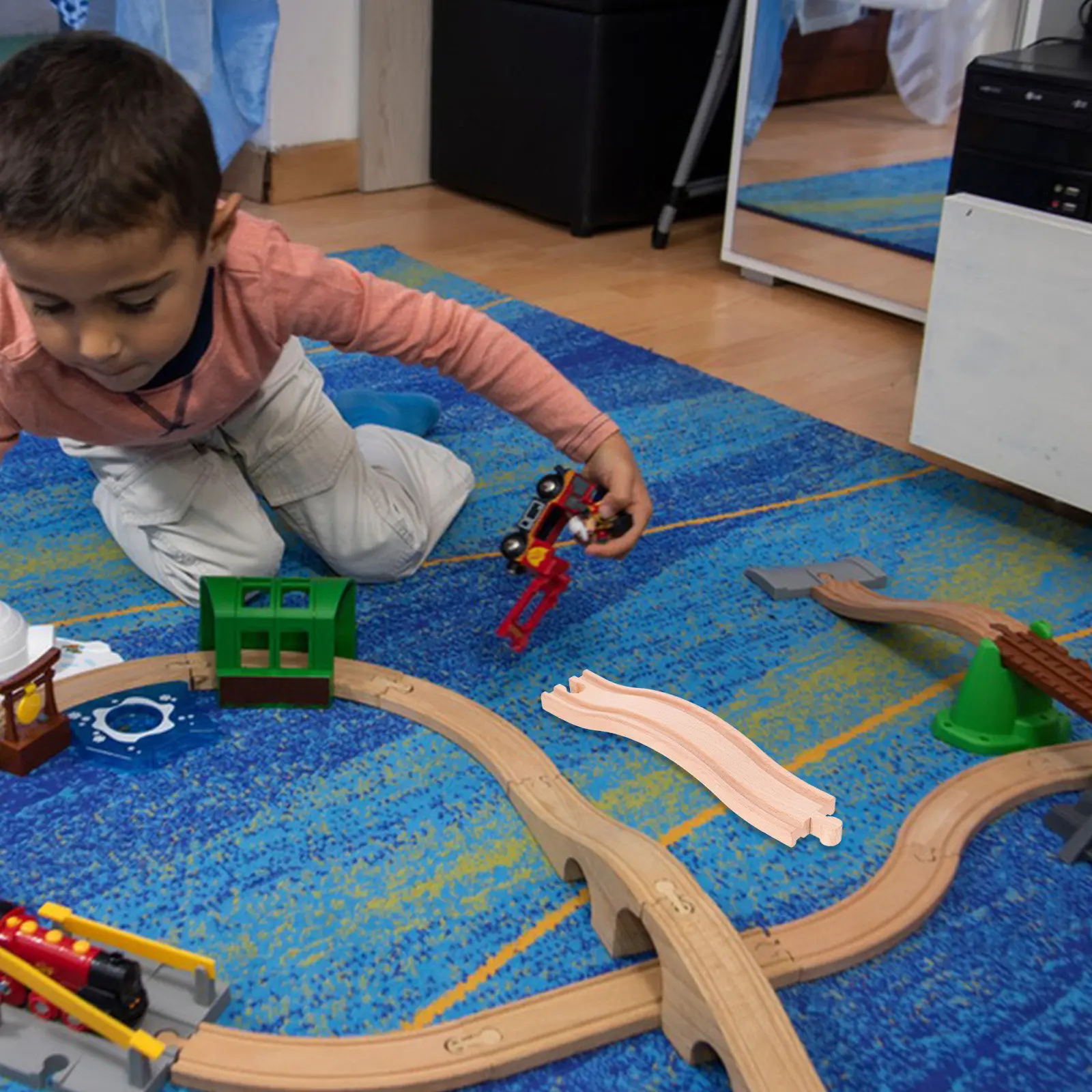 

Деревянный набор для сборки железной дороги: DIY-конструктор для детей, развивающий моторику и общение с родителями