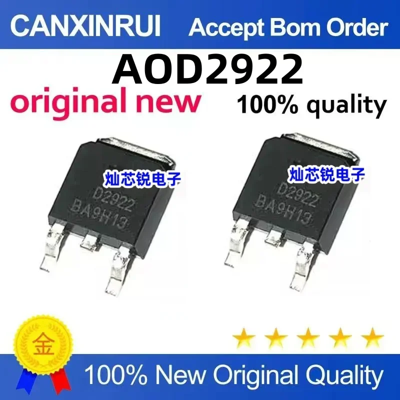 (5-100 pieces) Brand new stock AOD2922 D2922 100V 3.5A AOS package: TO-252