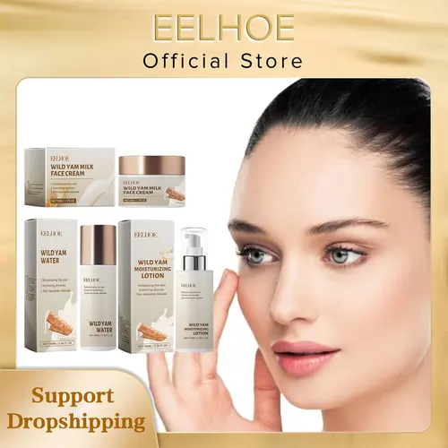 EELHOE crema Facial Wild Yam, hidratante para el cuidado de la piel, Rejuvenece la cara, reafirmante, reparación, nutrición profunda, leche, arroz blanco, tóner Facial