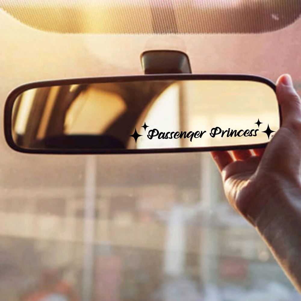 

Modern Passenger Princess Star Car Mirror Sticker Decal Rear View Mirror Auto Vehicle Computer Laptop Decor