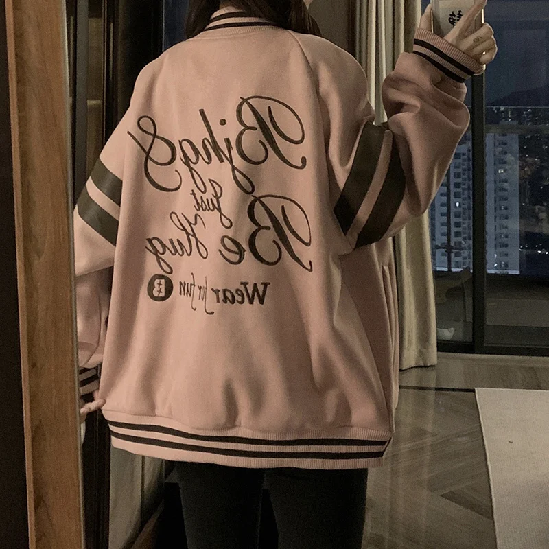 

Бейсбольные куртки женские светло-голубые весна-лето на пуговицах с V-образным вырезом в стиле преппи, декорированные, с защитой от разрывов, с бахромой, базовые, модные, для активного отдыха