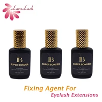 Agente fijador IB SUPER BONDER de 15ml para extensiones de pestañas, adhesivo de curado transparente para pestañas.