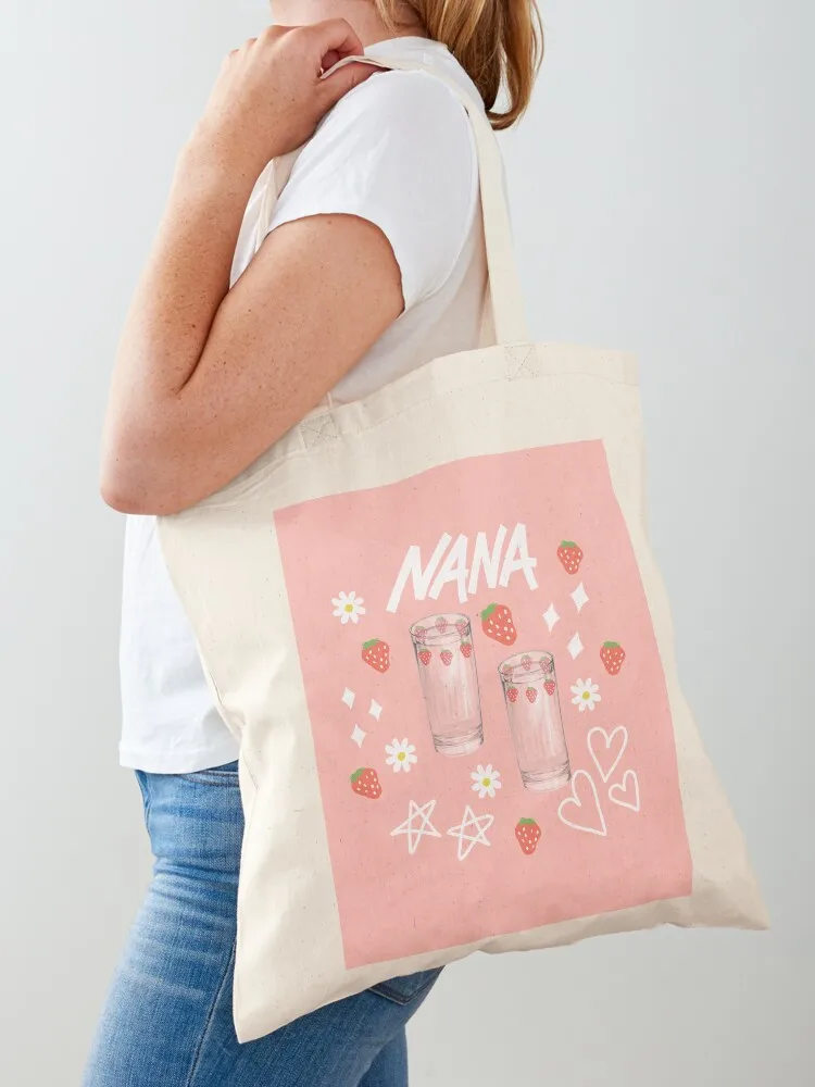 

Nana anime strawberry glasses Tote Bag tote bag women Portable shopping bag reusable shopping bags the tote