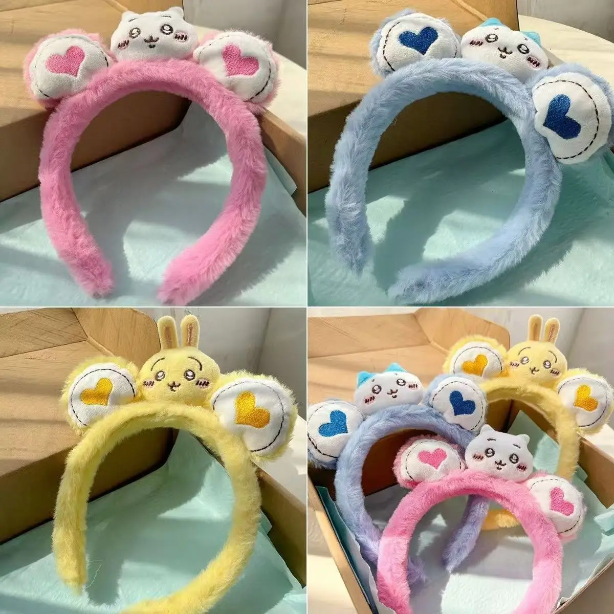 Kawaii Usagi Headband Anime Hachiware Hairband Grab Bangs Pull Out Hair Velvet Cartoon Hairband Figure Chiikawa Headwear