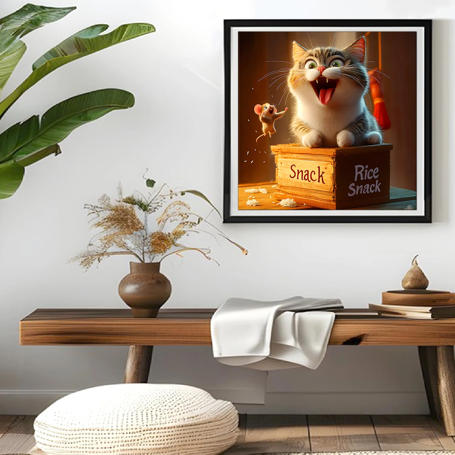 "Puzzle en bois chat exquis coloré |   Jeu de taquinerie dans une boîte cadeau en bois élégante • Parfait pour les vacances, les anniversaires et les anniversaires