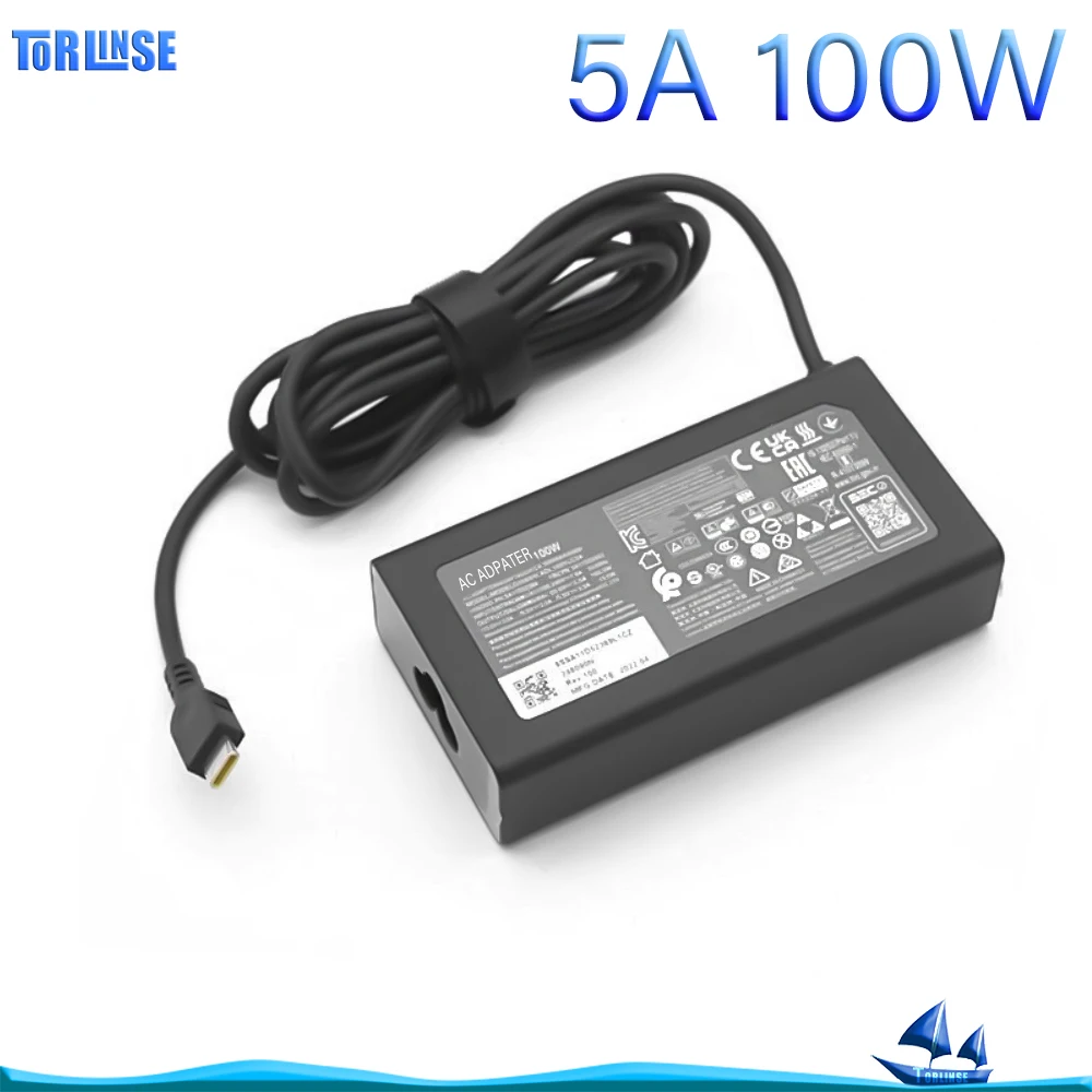 

20V 5A 100W Type C AC Adapter Laptop Charger For Lenovo IdeaPad 13" 720 Y400 Y500 P580 P500 Power Charger