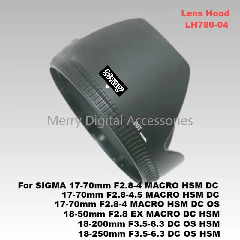 

New Original Genuine Front Lens Hood LH780-04 For SIGMA 17-70mm F2.8-4 / 18-50mm 1:2.8 / 18-200mm F3.5-6.3 (72mm) Lens