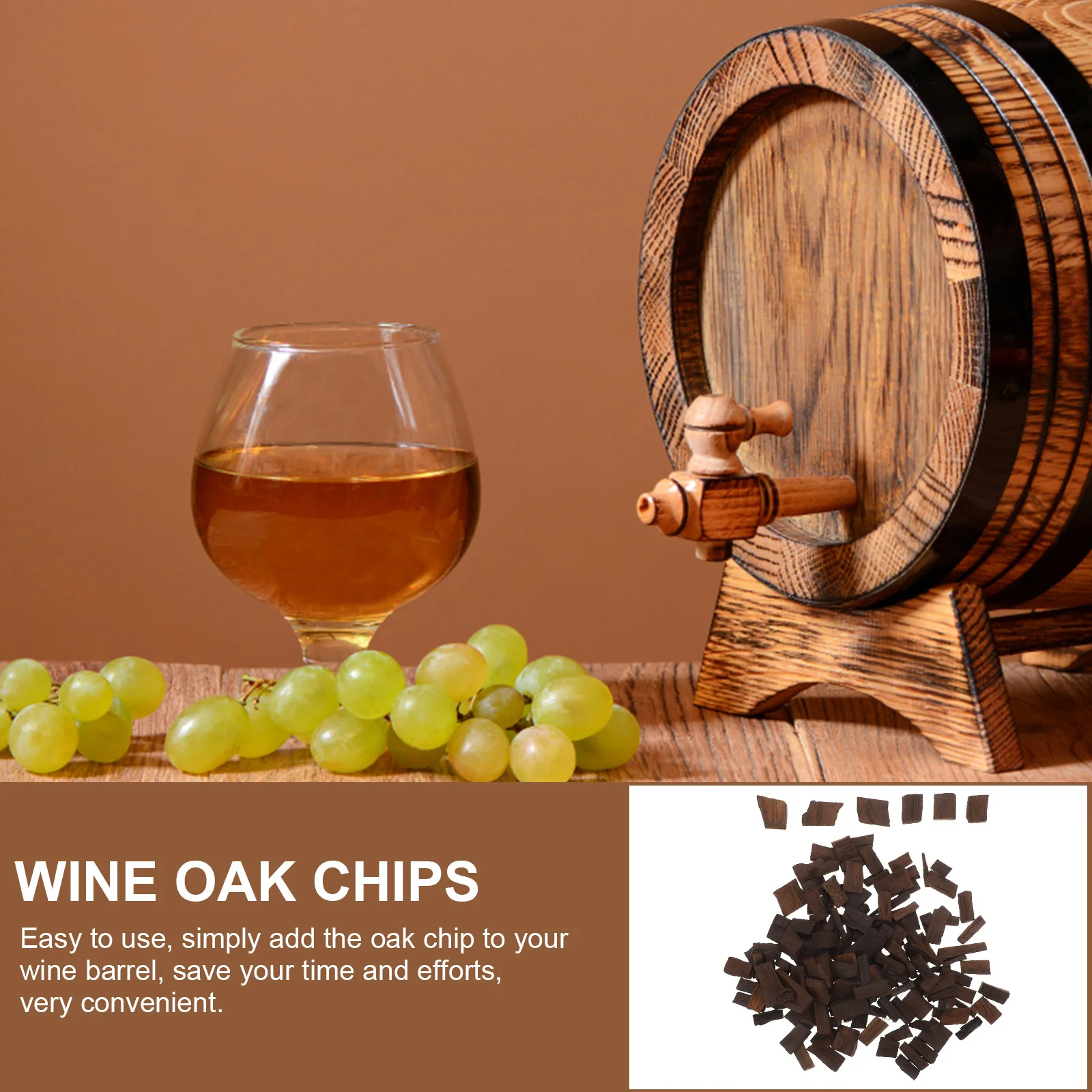 

1 Pack Wine Oak Chips Toasted French Oak Pieces For Aging Whiskey Red Wine Brewing Supply Small Wood Chips Brewing