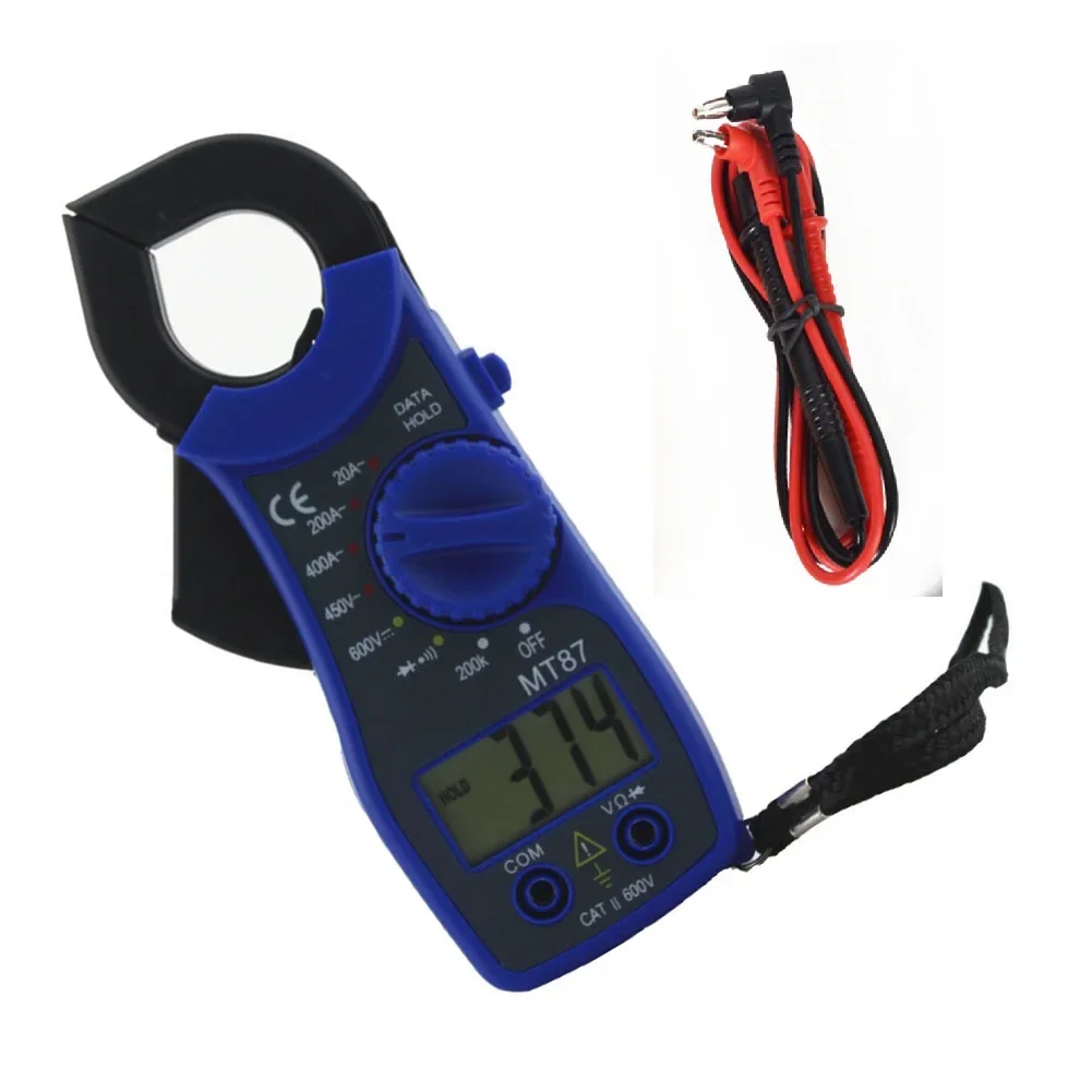 Portable MT87 Clamp Meter Digital Multimeter for Measuring Voltage Current Resistance with User Friendly LCD Display