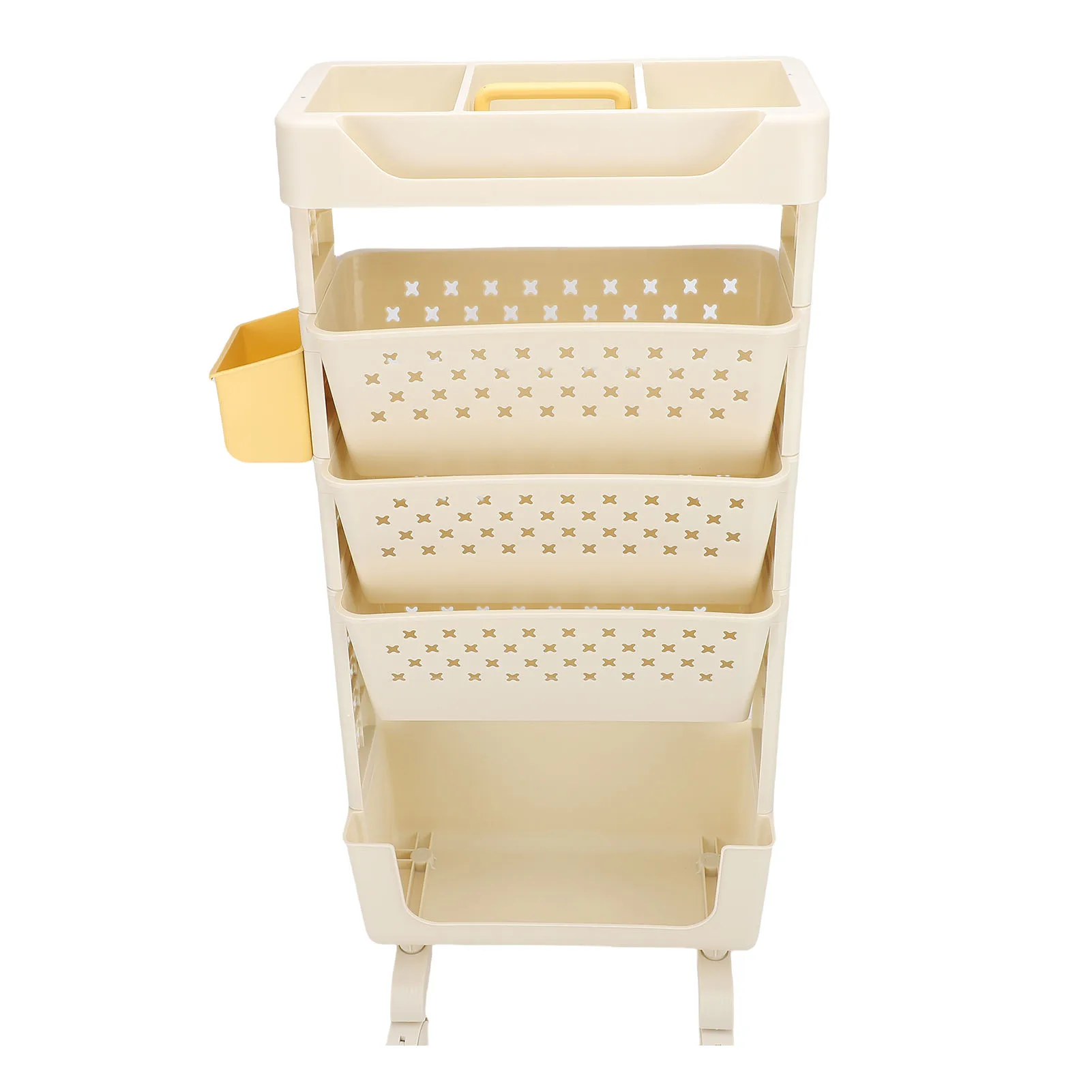 

Пятиуровневая передвижная тележка для книг из полипропилена, многофункциональная мобильная полка для хранения, органайзер, книжный стеллаж с блокируемыми колесиками для учебы