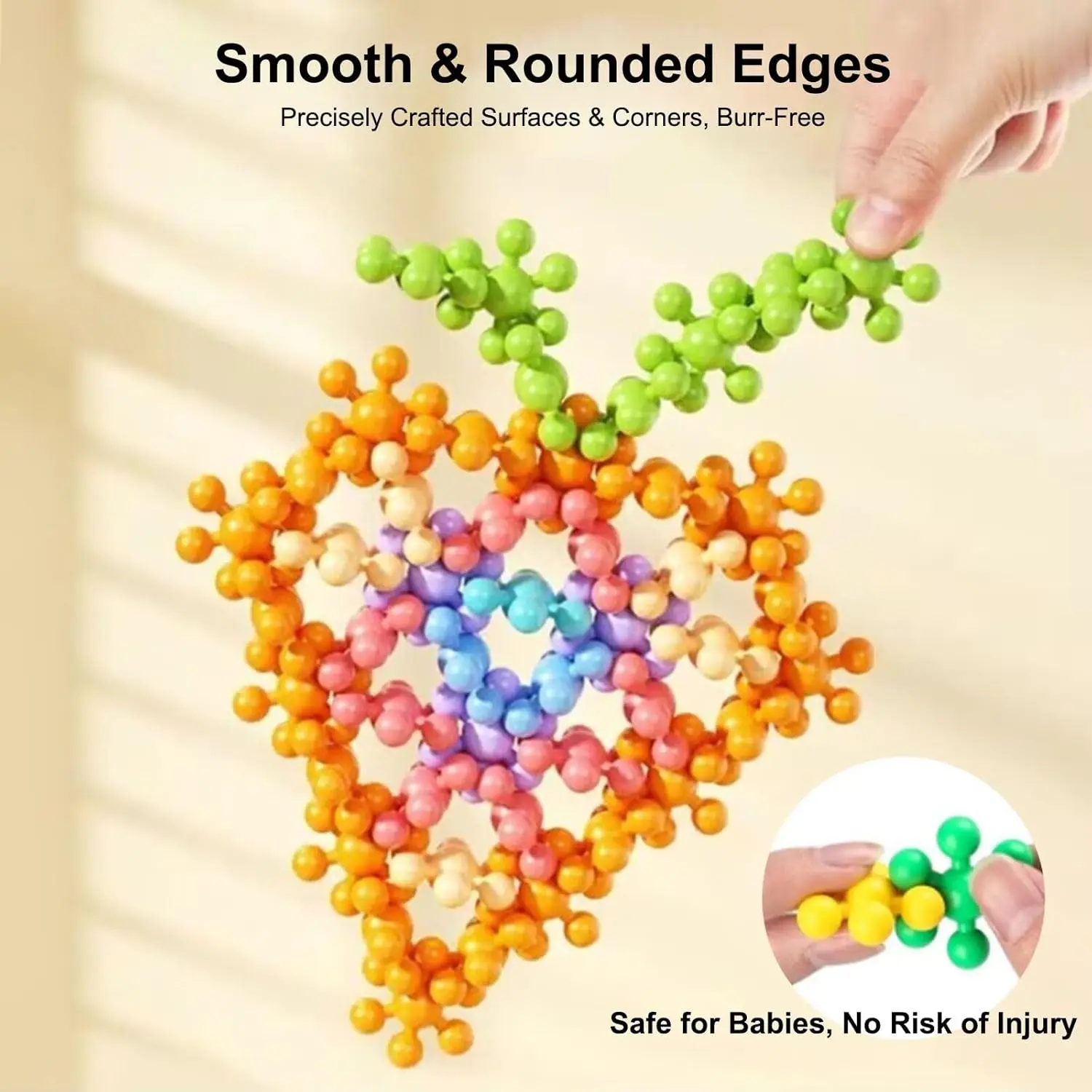 Blocs de construction pour enfants, jouets STEM, jouets de construction éducatifs, ensembles de disques, blocs de construction en plastique solide imbriqués pour enfants d'âge préscolaire