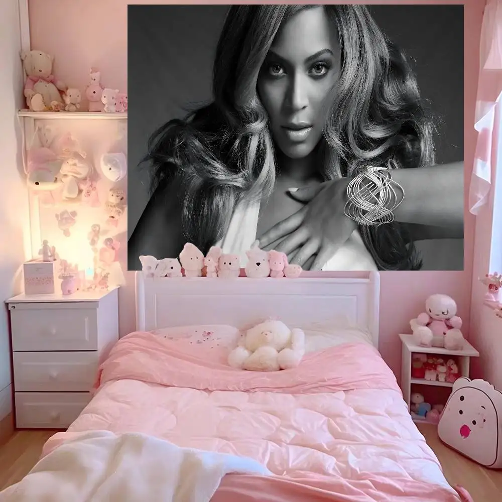 Singer B-Beyonce Cowboy Printed Large Wall Tapestry Indian Buddha Wall Decoration Witchcraft Bohemian Hippie Wall Art Decor