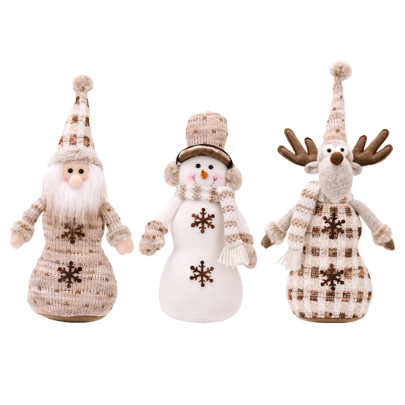 

Christmas Snowman Ornament Extra Soft Wear Resistant Adorable Appearance Xmas Holiday Party Toy Desktop Decoration