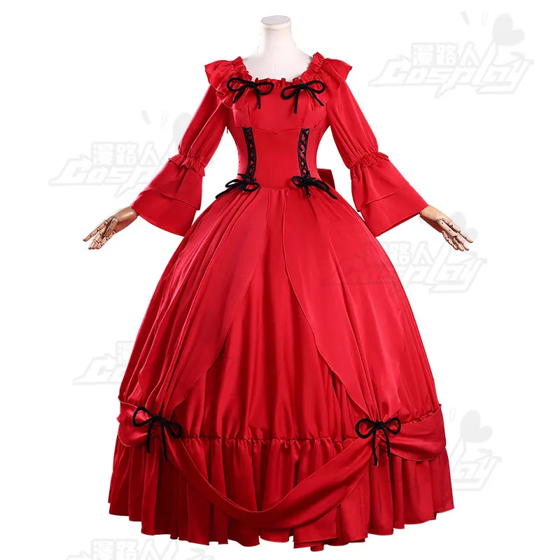 

May I Ask For One Final Thing Scarlet El Vandimion Cosplay Costume, Anime Gothic , Halloween Carnival Party Outfit for Women
