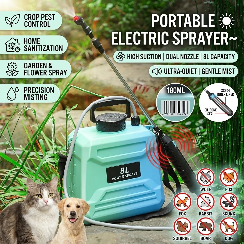 Electric Small Pesticide Spray 5/8L Can Automatically Recover High-pressure Pesticide Sprayer for Agricultural Flower Spraying