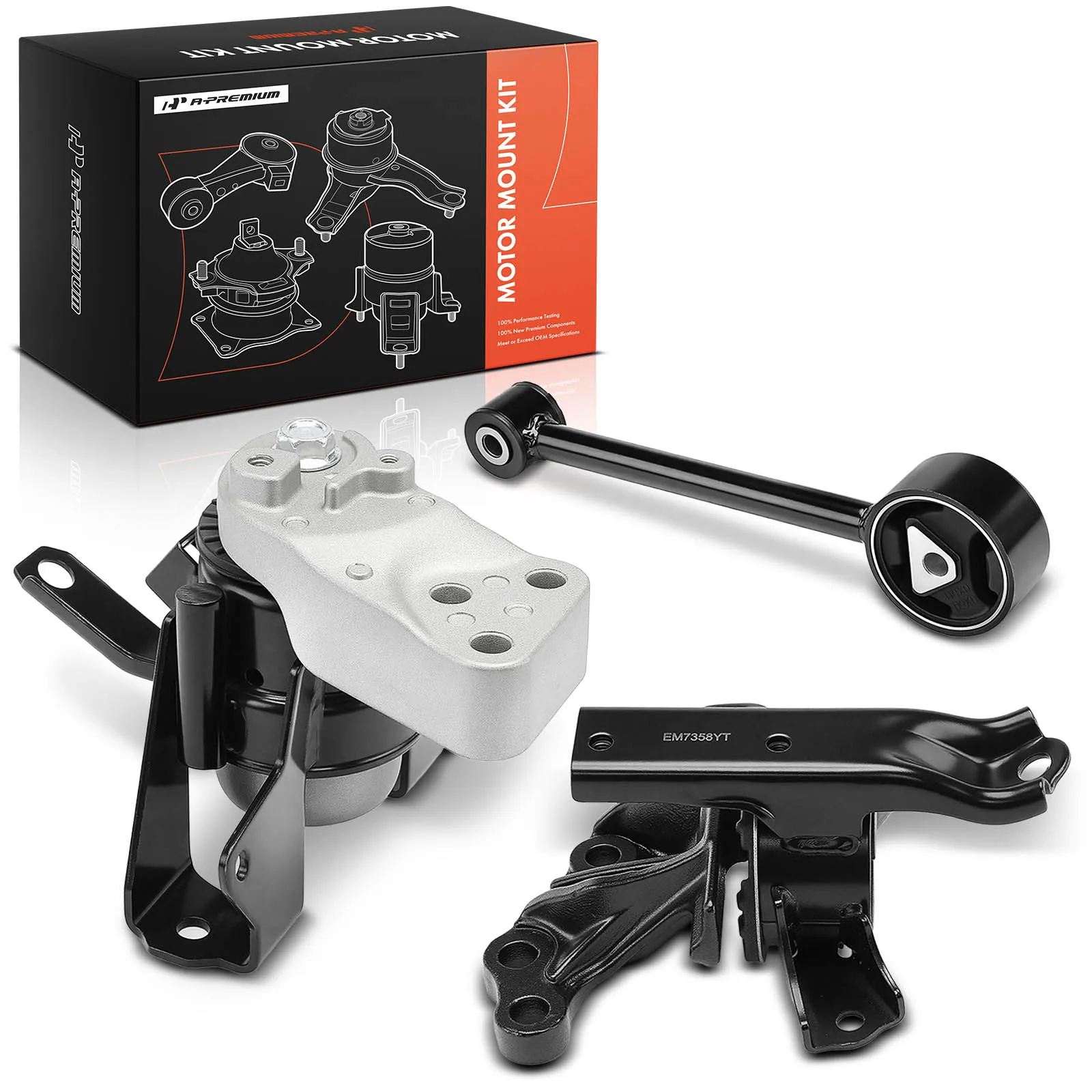 A-Premium 3pcs Manual Transmission Mount & Engine Mount for Mitsubishi Mirage 2017-2022