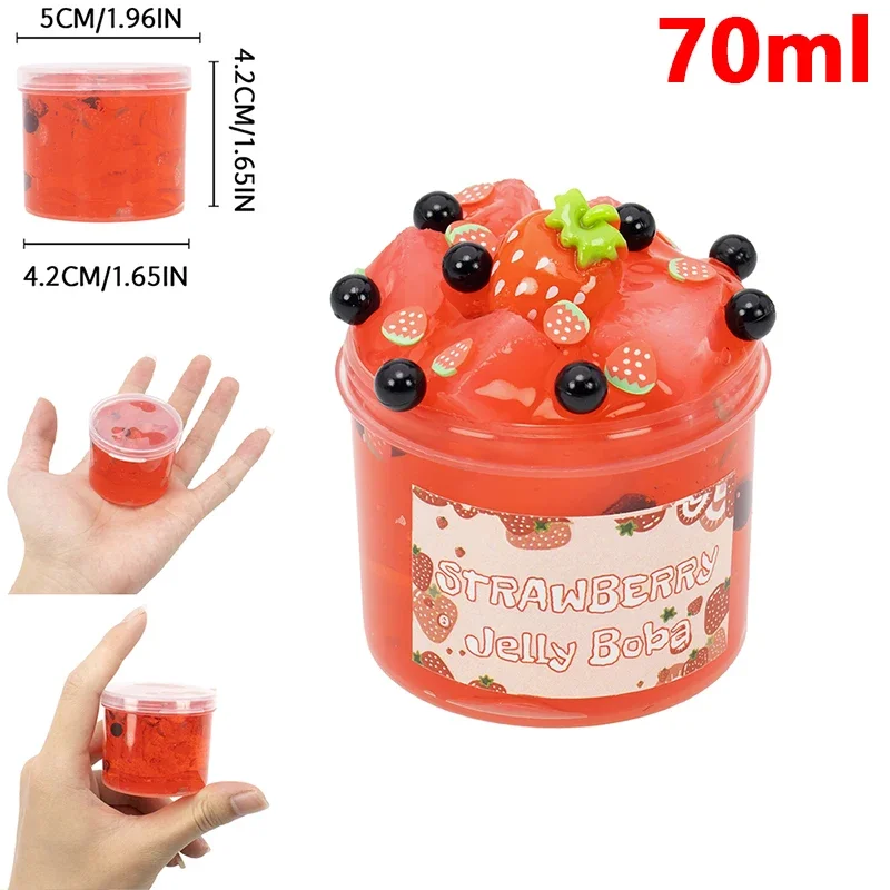 VV- Large Capacity Crunchy Slime Kit Premade Crystal Slime Set Super Soft and Non-Sticky Jelly Cube Slime Crystal Soil