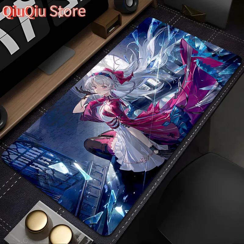 Alfombrilla de ratón Wuthering Waves CARLOTTA, accesorios para juegos, alfombrilla de escritorio para teclado de jugador de oficina, alfombrilla antideslizante para ordenador portátil, alfombra grande para PC