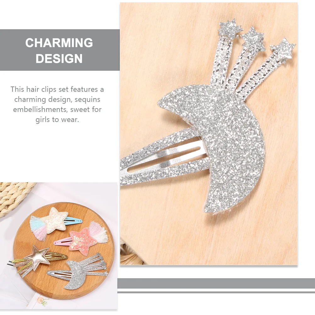 

3 шт., сверкающие блестящие заколки для волос со звездами, заколки-заколки, аксессуары для волос для маленьких девочек, очаровательные заколки для повседневной носки