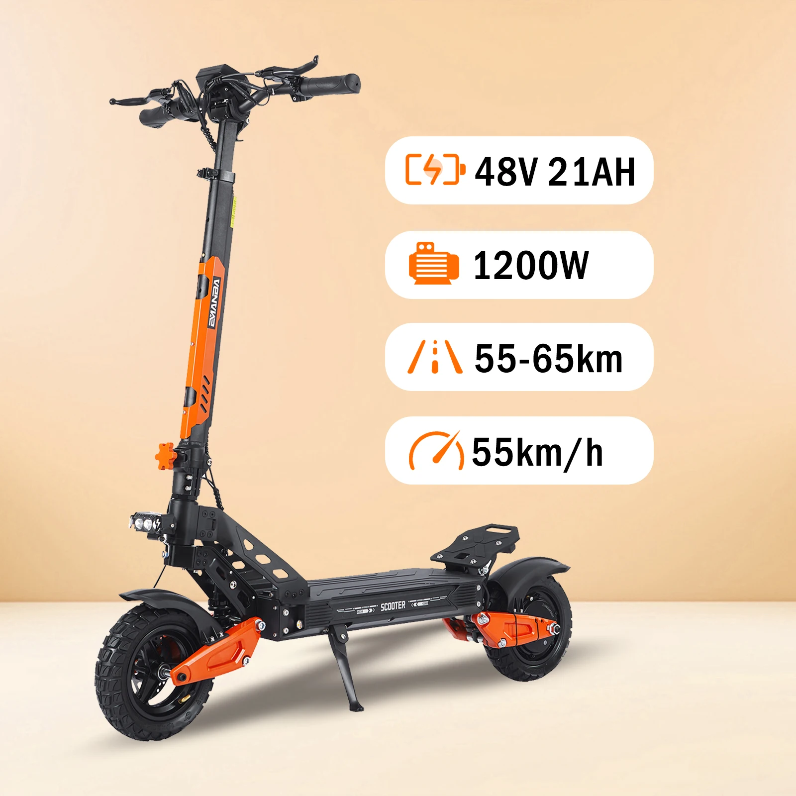Foldable Electric Scooter Smart NFC 1200W 55KM/H 65KM Range Electric Scooters 48V 21AH E Scooter 10Inch Escooter for Adults