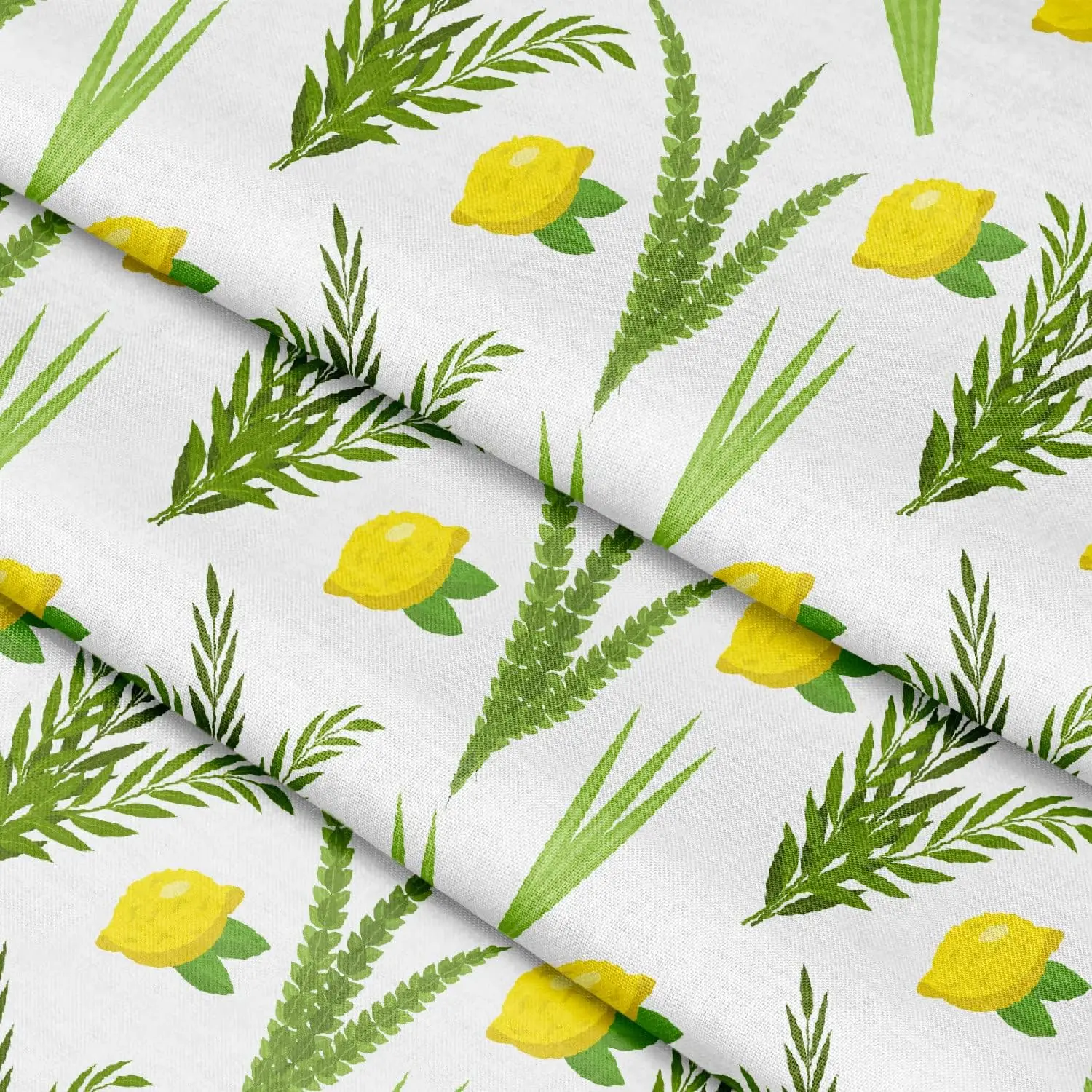 Happy Sukkot Etrog Lulav Aravah Rectangle Tablecloth for Table Decor Reusable Kitchen Dining Tablecloth Jewish Sukkot Decor