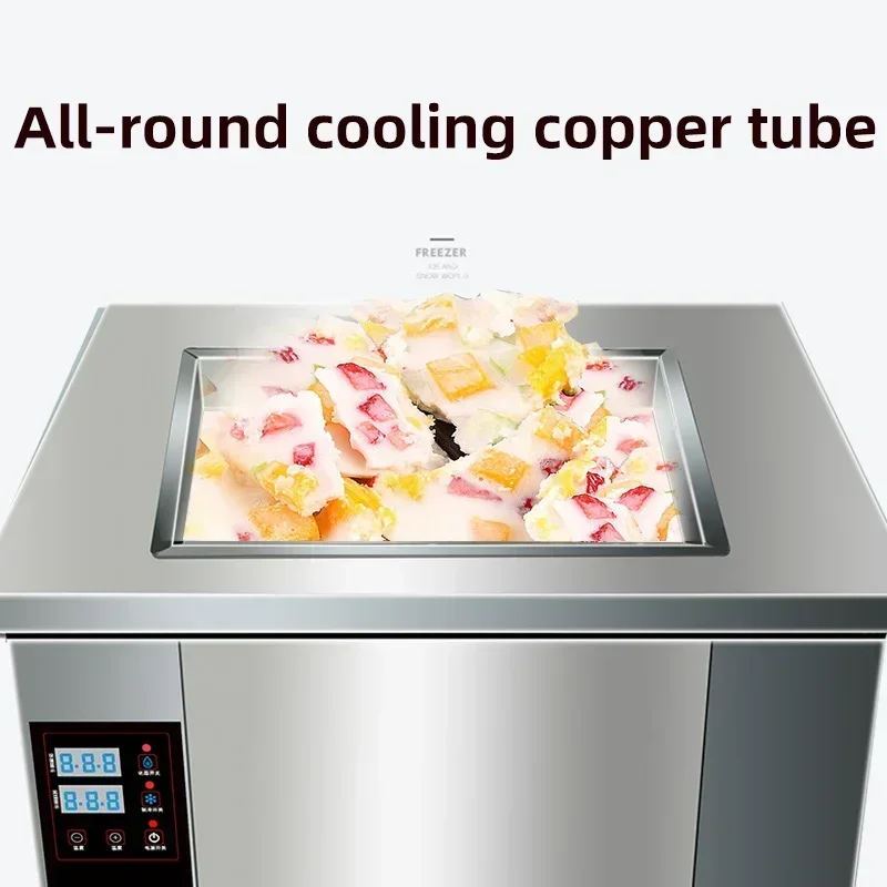 Hot Sales Roll Commercial Cream Cold Plate Rolling Machine Fried Round Pan Cream Fried Cream Rolling Machine