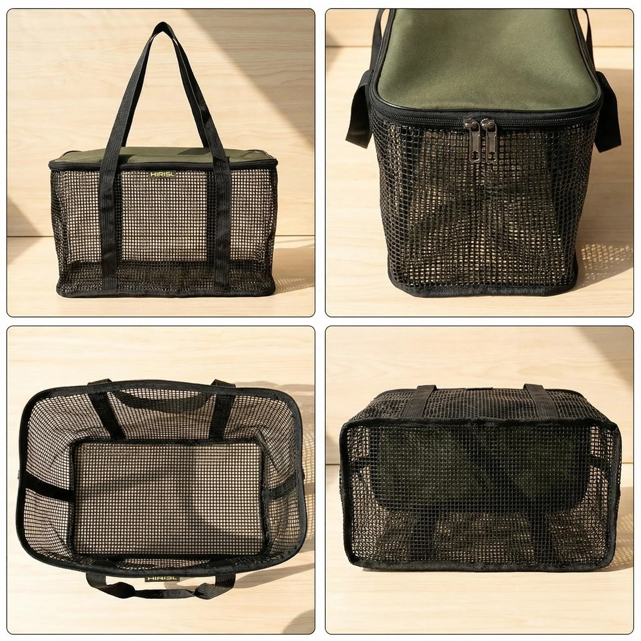 Hirisi bolsa de peces vivos plegable y portátil, malla silicona - imagen 4