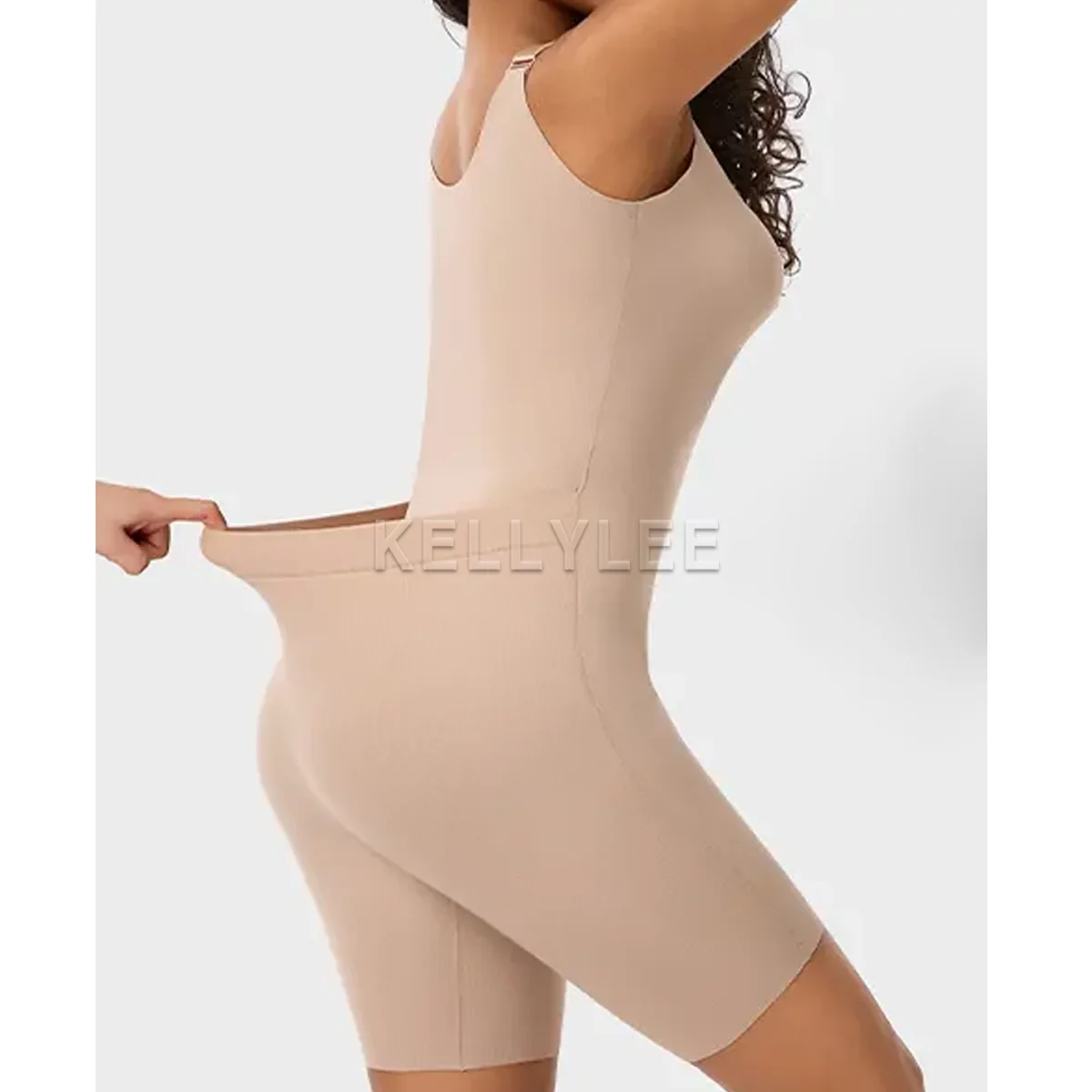 Women's Sleeveless Lightly Compressed Jumpsuits Front Zipper Seamless Soft Body Shaper Ladies New Stretchy Full Body Shapewear